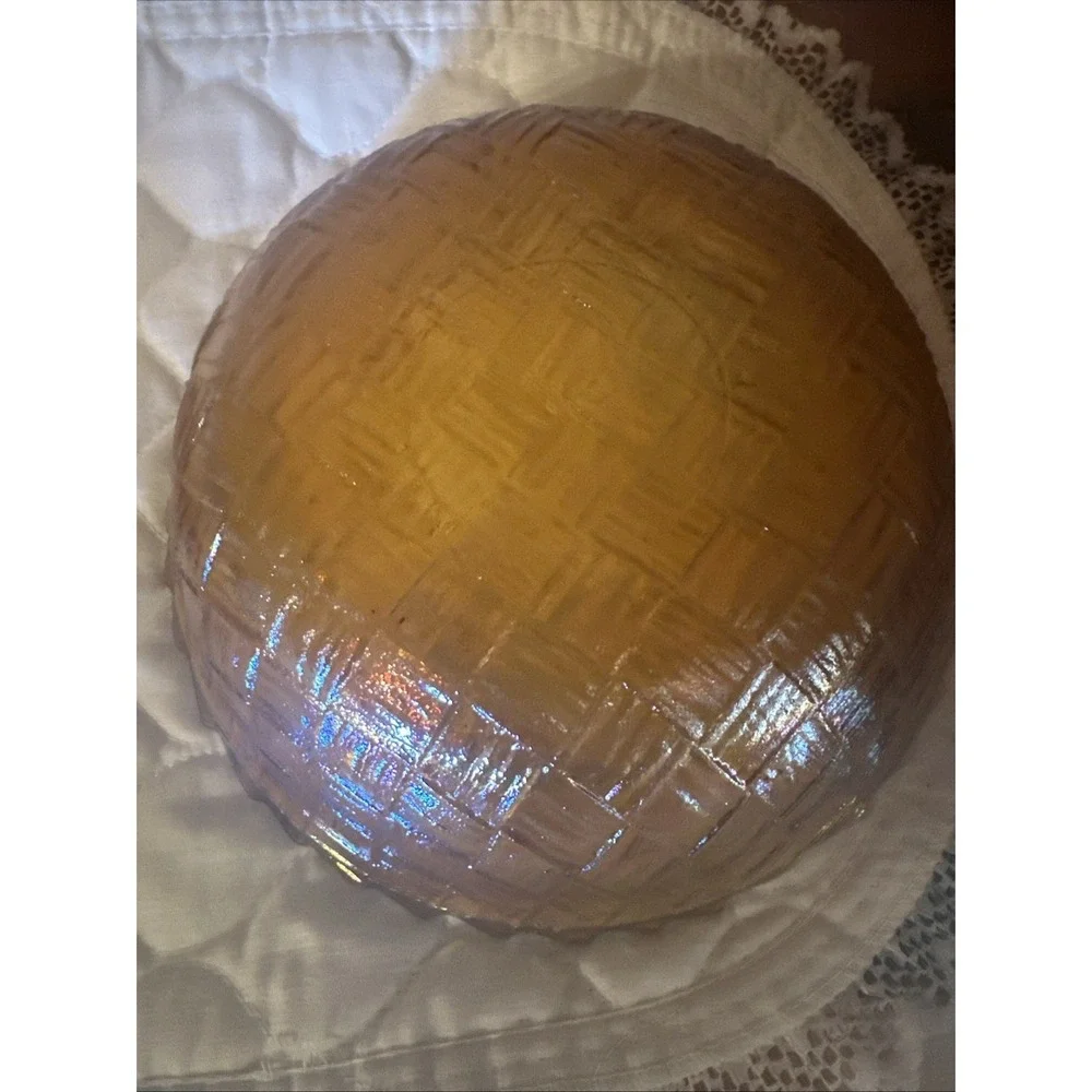 Vintage Indiana carnival glass bowl And Candy Or Relish‎ Dish